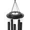 Glitzhome® 38" Matte Black Metal Black Windchime